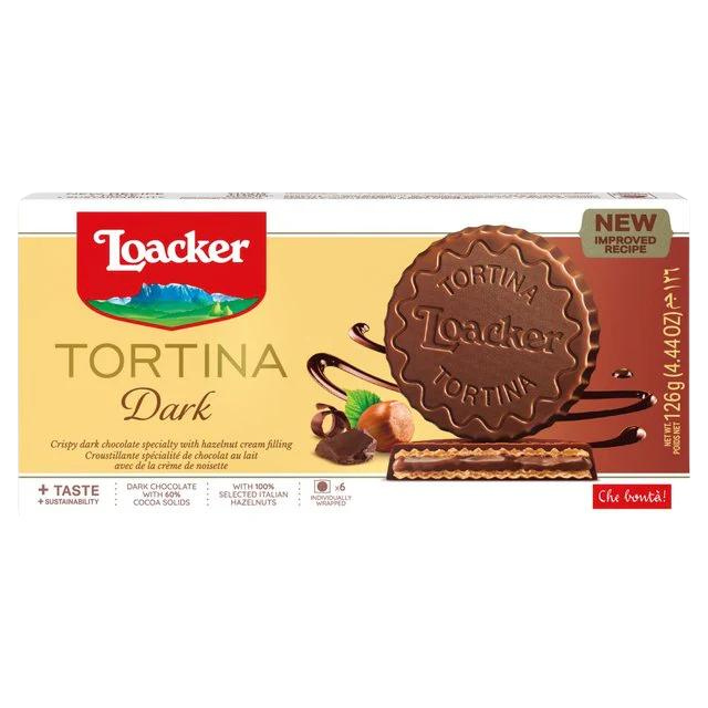 Loacker Oříšková tartaletka hořká (Tortina dark 3x21g) 63g
