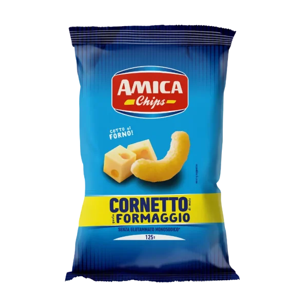 Amica Chips kukuřičné křupky sýrové (Cornetto Formaggio) 125g