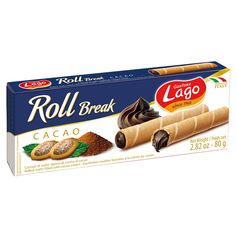 Gastone Lago Trubičky kakové (Roll Break Cacao) 80g