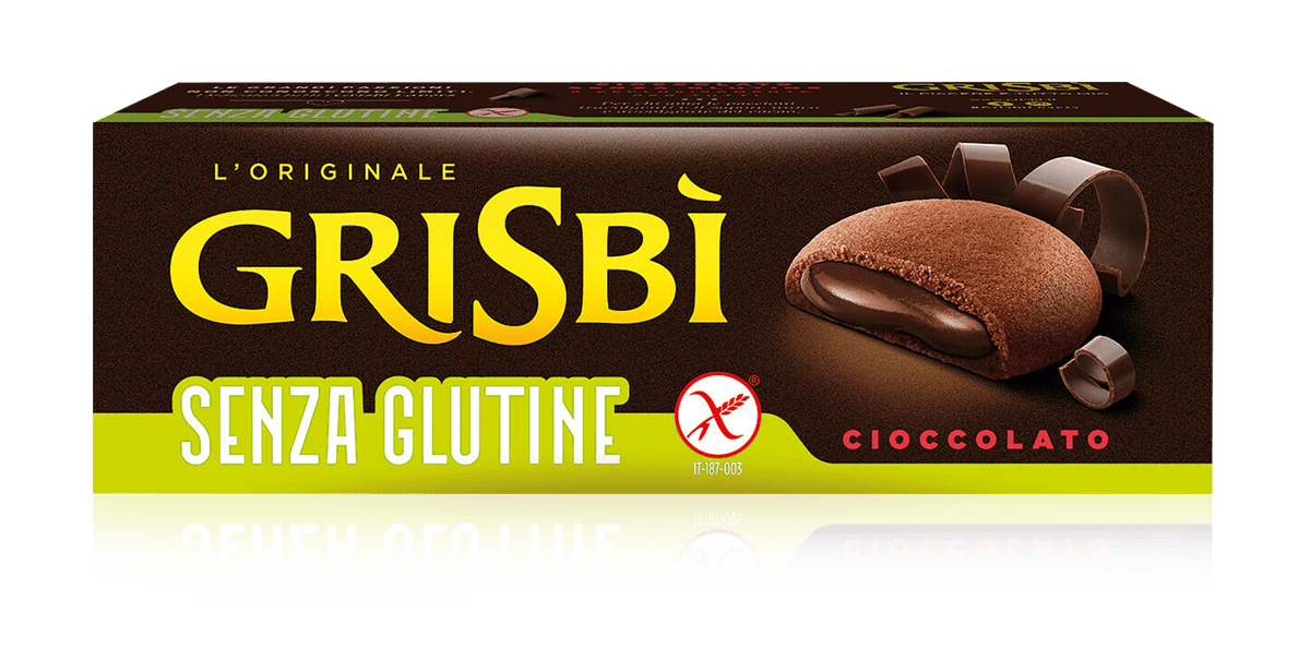 Grisbì Grisbi sušenky bezlepkové plněné čokoládovým krémem (Senza Glutine Cioccolato) 150g