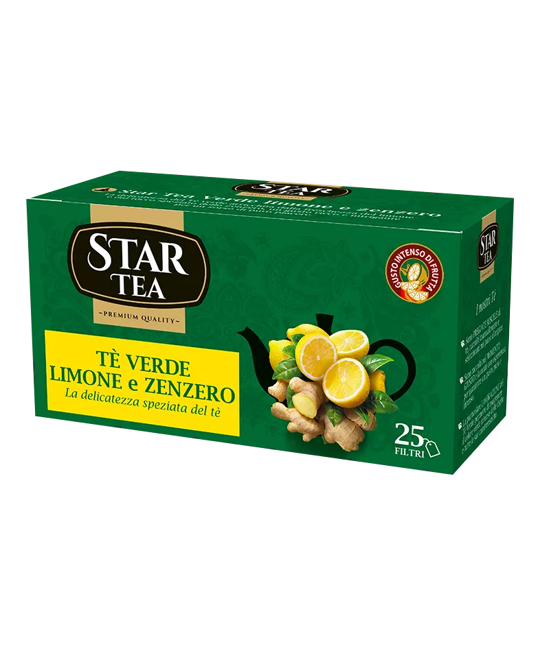Star Tea čaj zelený s citronem a zázvorem (Tea Verde Limone e Zenzero) 25 sáčků 40g