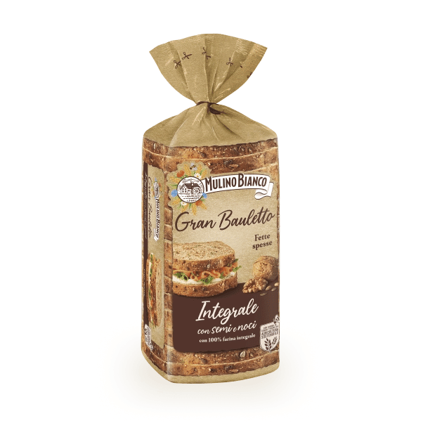Mulino Bianco toastový celozrnný chléb s oříšky (Gran Bauletto Integrale) 465g