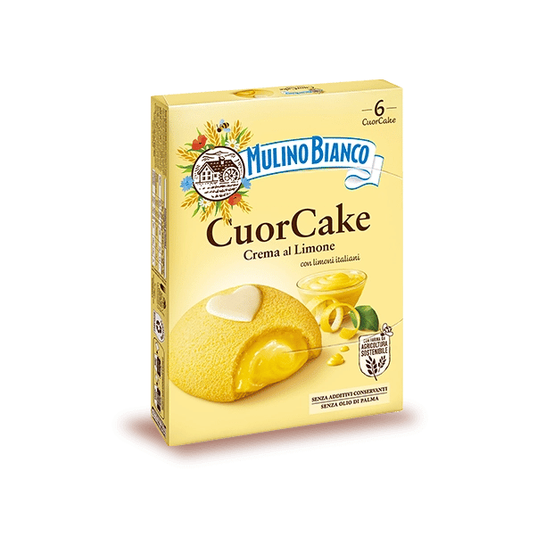 Mulino Bianco CuorCake s citronovým krémem (Crema al limone) 6ks 210g