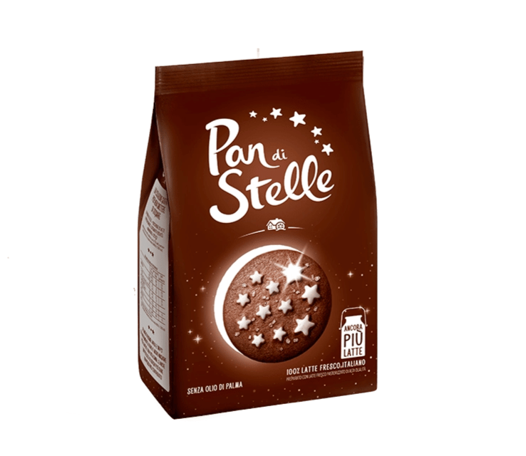 Mulino Bianco Pan di Stelle Kakaové sušenky s cukrovými hvězdičkami