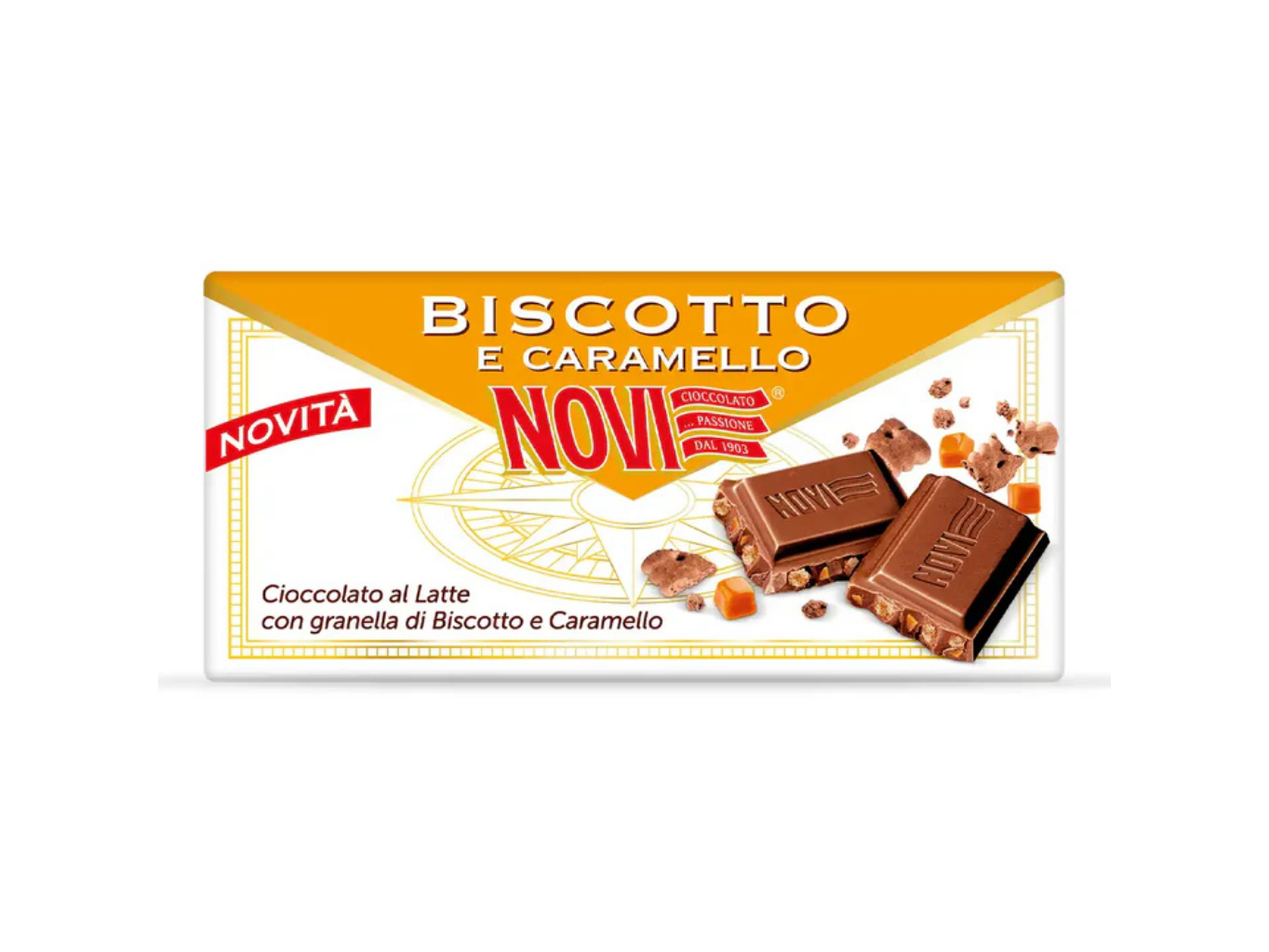NOVI čokoláda se slaným karamelem (Biscotto e Caramello) 100g