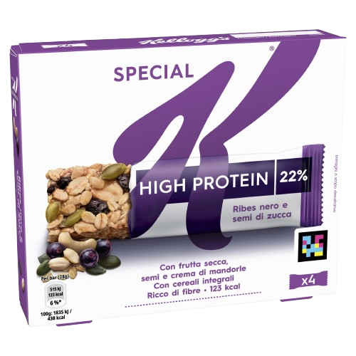 Kellogg's proteinová tyčinka rybízová (Special K Barrette Protein Ribes 4x28g) 112g