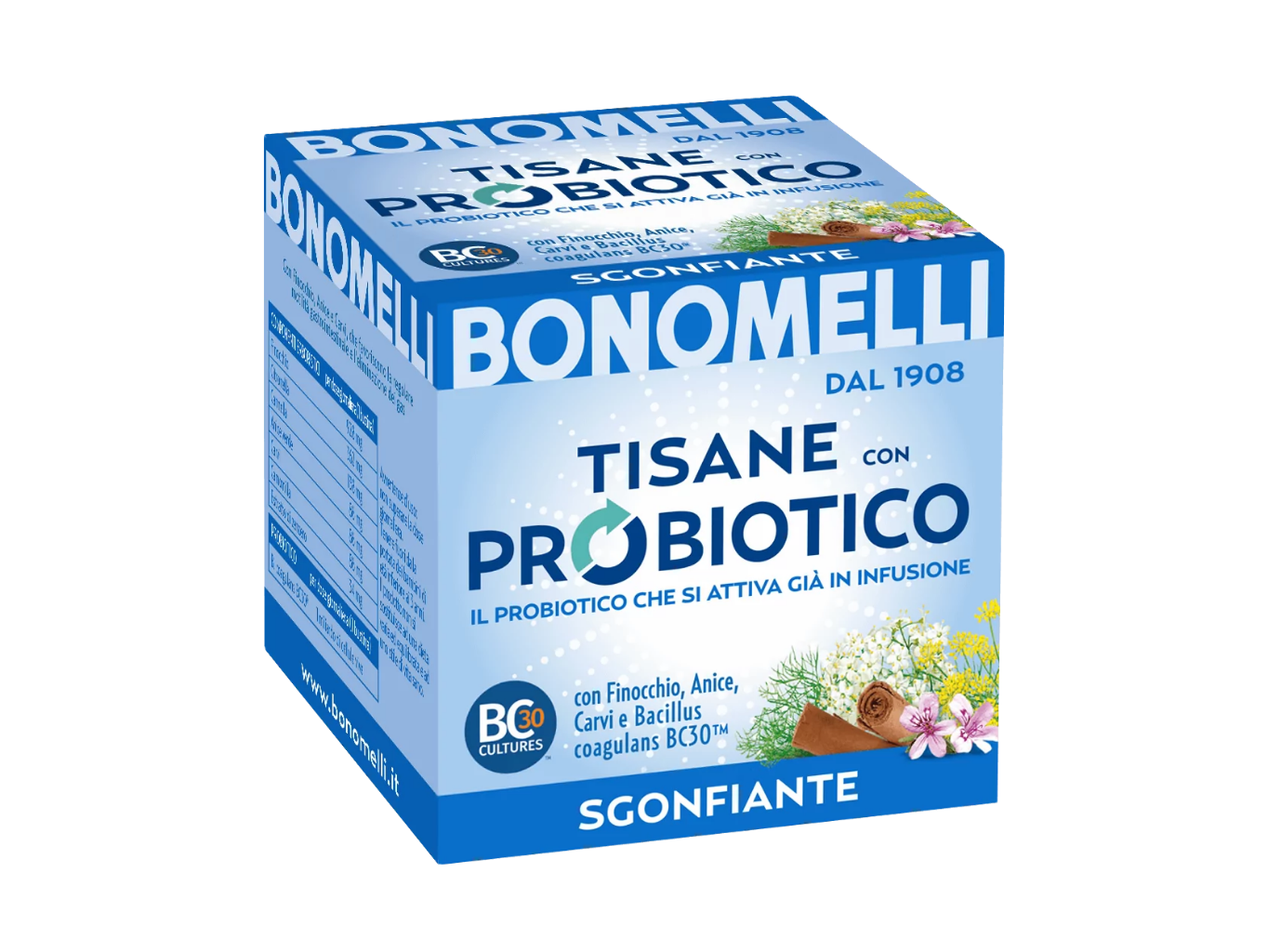 Bonomelli bylinný čaj s probiotiky (Tisane con Probiotico) 10 sáčků 20g