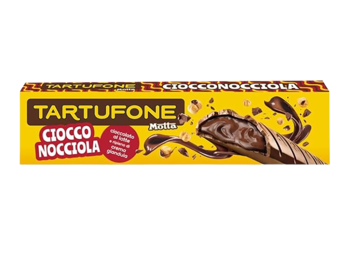 Motta Tartufone Mléčná čokoláda s lískovými ořechy a kakaovou náplní (Barra Ciocconocciola) 150g