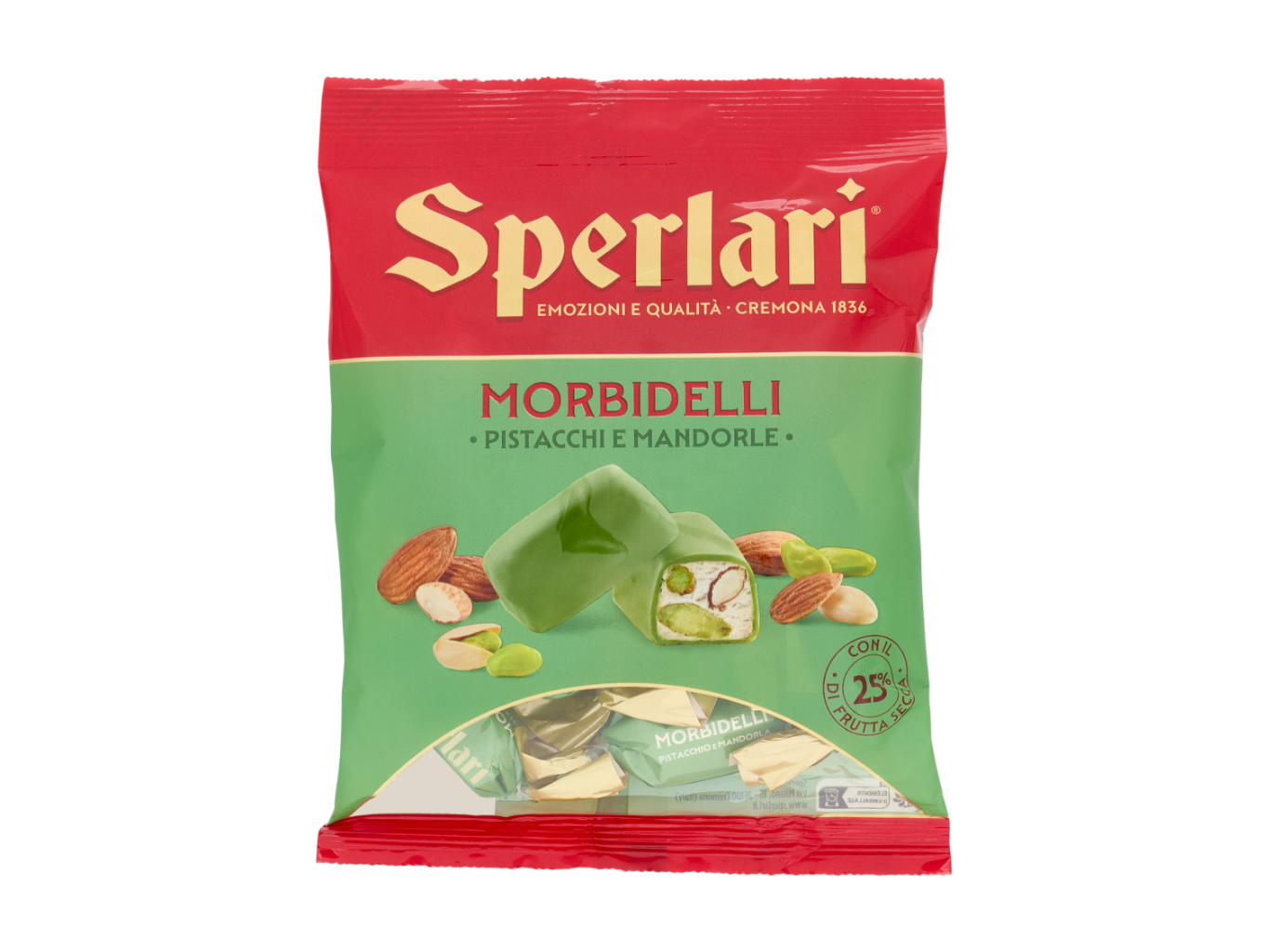 Sperlari Morbidelli Pistacchio e Mandorle 117g