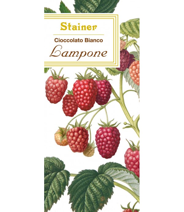 Stainer čokoláda bílá s malinami (Bianco con Lampone) 50g