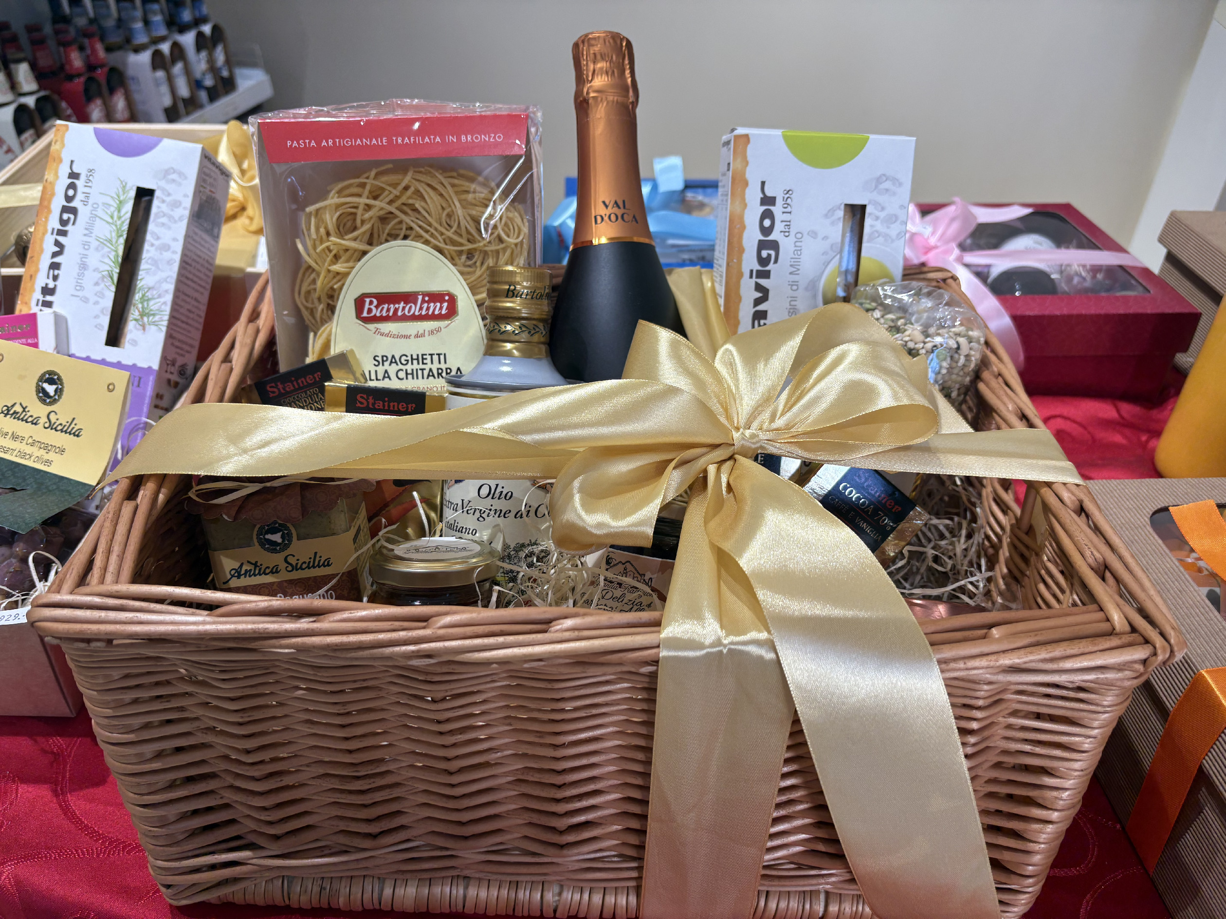 ItalyShop Dárkový box proutěný Prosecco Val D'Oca