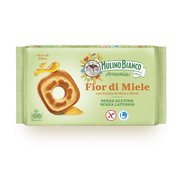 Mulino Bianco bezlepkové medové sušenky (Fior di Miele) 250g