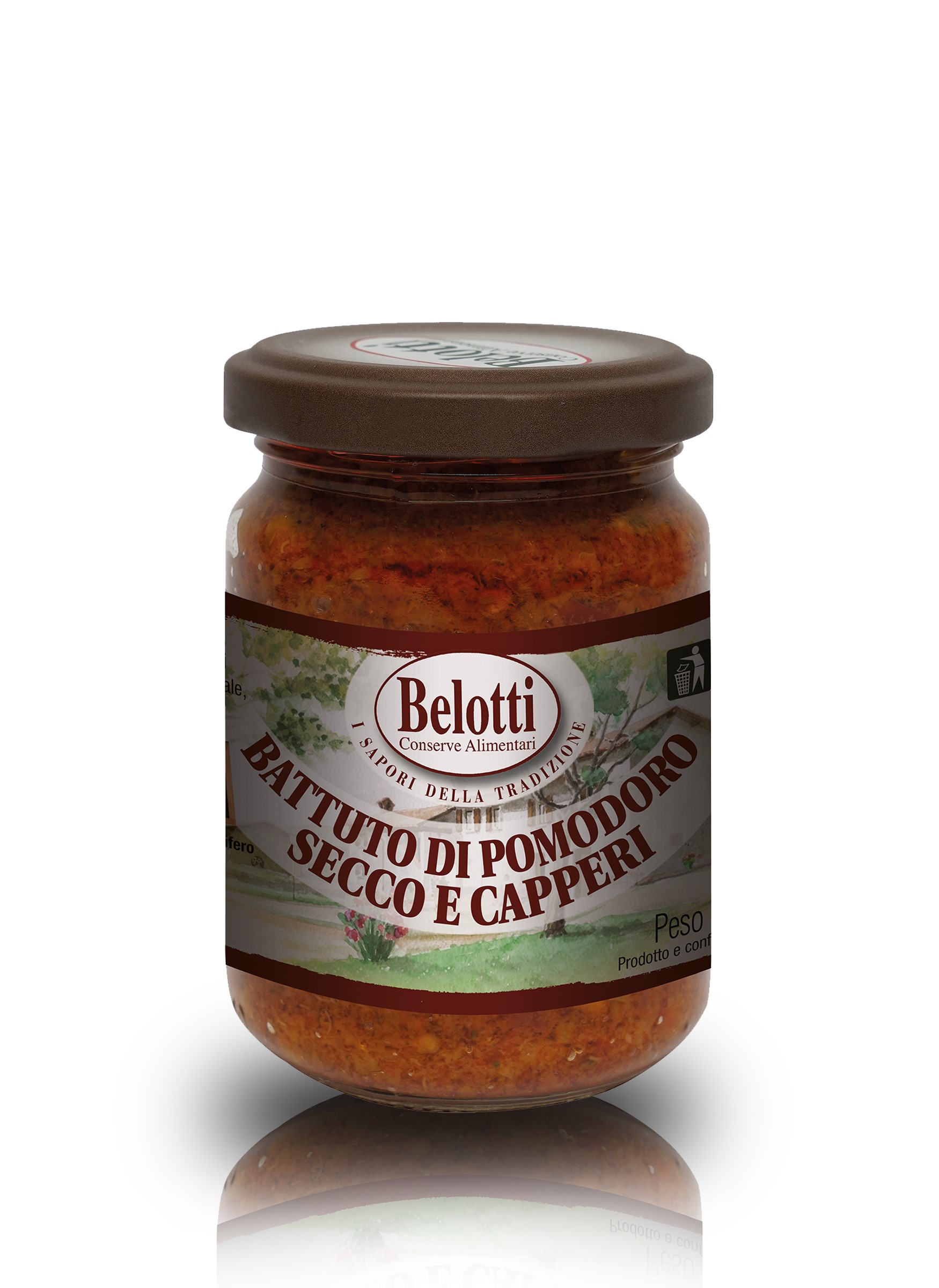 Belotti Mletá sušená rajčata s kapary (Battuto Di Pomodoro Secco e Capperi) 156ml