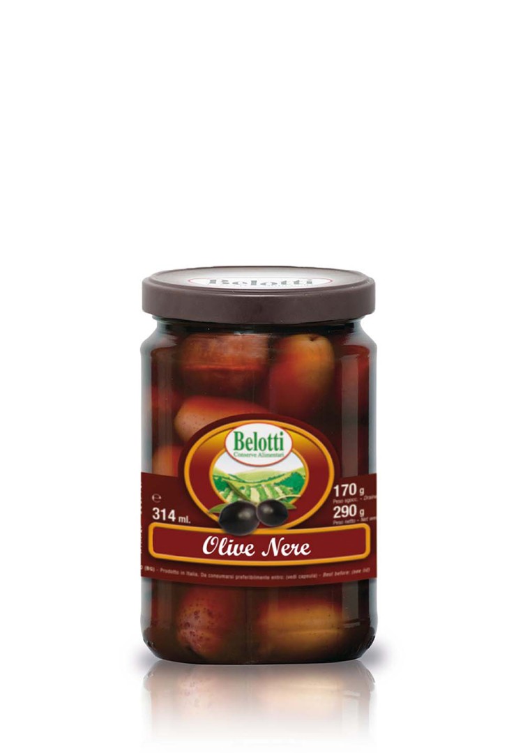 Belotti Černé olivy v balsamicu (Olive Nere Calamata) 314ml