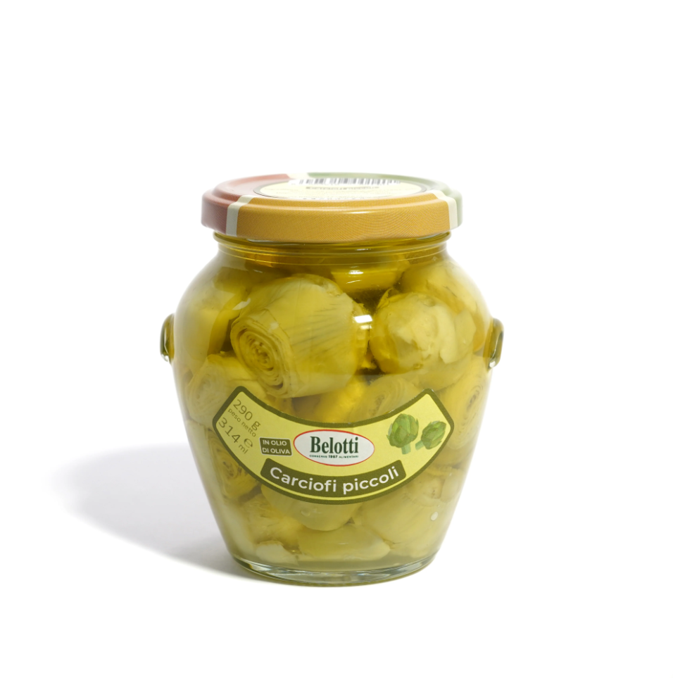 Belotti malé artyčoky v olivovém oleji (carciofi piccoli) 314ml