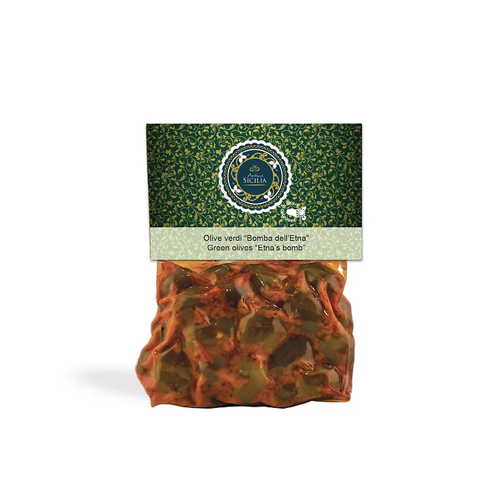 Antica Sicilia olivy s paprikovým krémem (Olive Bomba dell'Etna) 350g