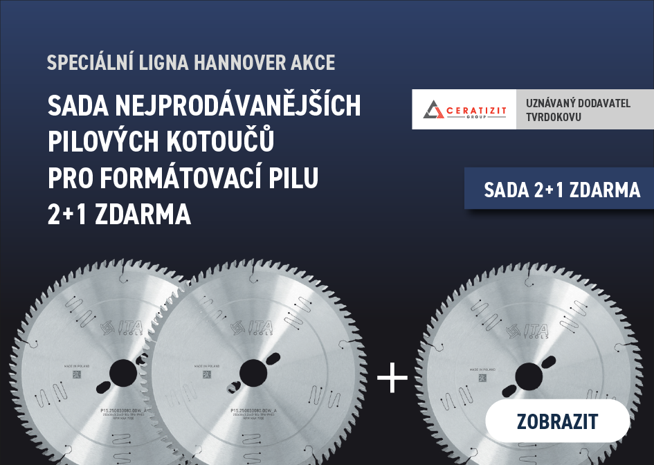Sada pilových kotoučů pro formátovací pilu 2+1