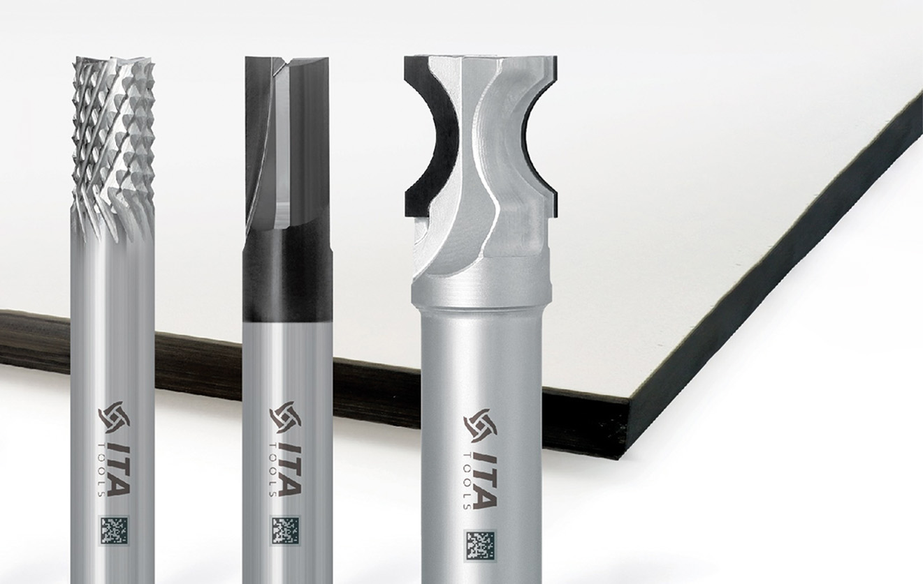 Obrábění HPL desky v nábytkářské výrobě pomocí CNC nástrojů ITA TOOLS