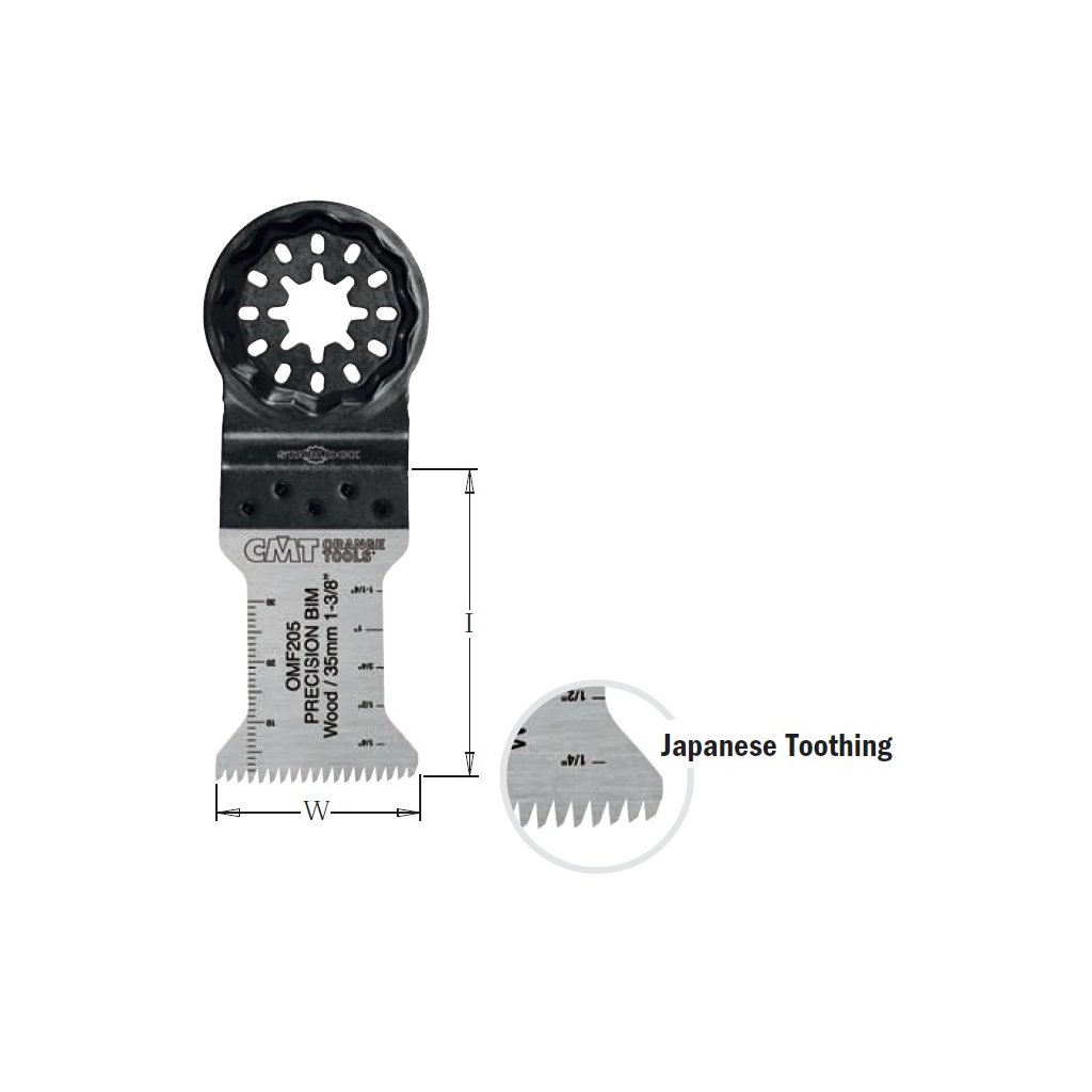 CMT OMF205 Oscilační pilový kotouč 35 mm pro přesné řezání do dřeva s prodlouženou životností