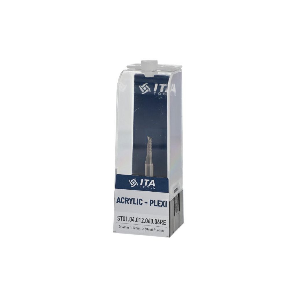 ITA Displejové frézy Premium Tools (D=4; l=12; L=60; S=6; Pos.; Z1; VHM; RH - plexi)