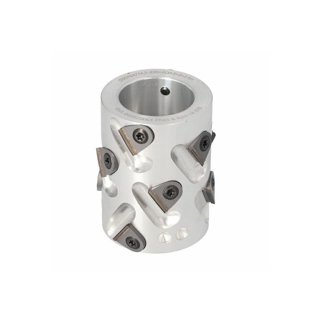 ITA DGL - Diamantová frézovácí hlava segmentová (D=60; F=20; W=2CH; I=64; k=30; H=0; Z2+2; TYP=D; RH)