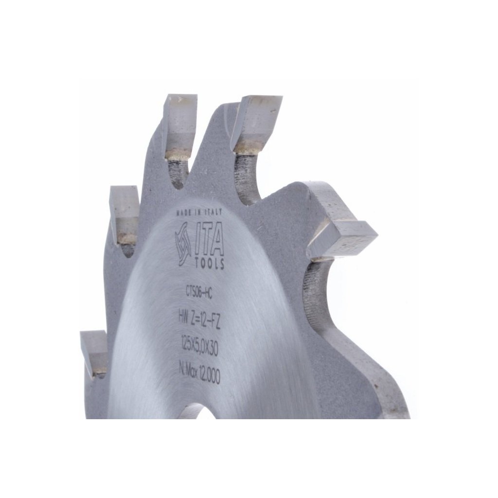 ITA PDA - Pilový kotouč pro CNC drážkovací agregát  (D=125; F=30; PH=; Z=12; K=5,0; P=3,5; PR)