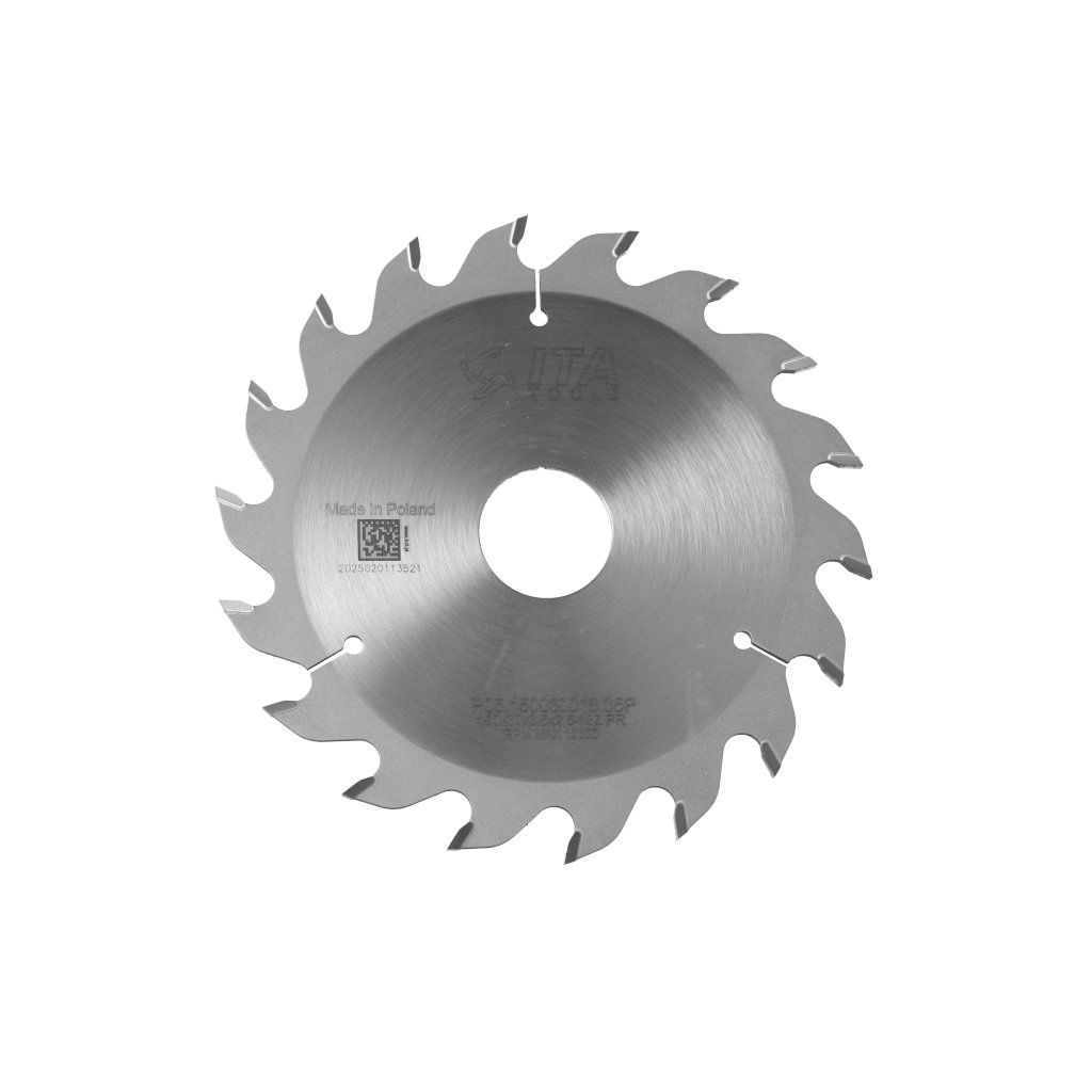 ITA PDA - Pilový kotouč pro CNC drážkovací agregát  (D=150; F=30; PH=; Z=18; K=3,5; P=2,5; PR)