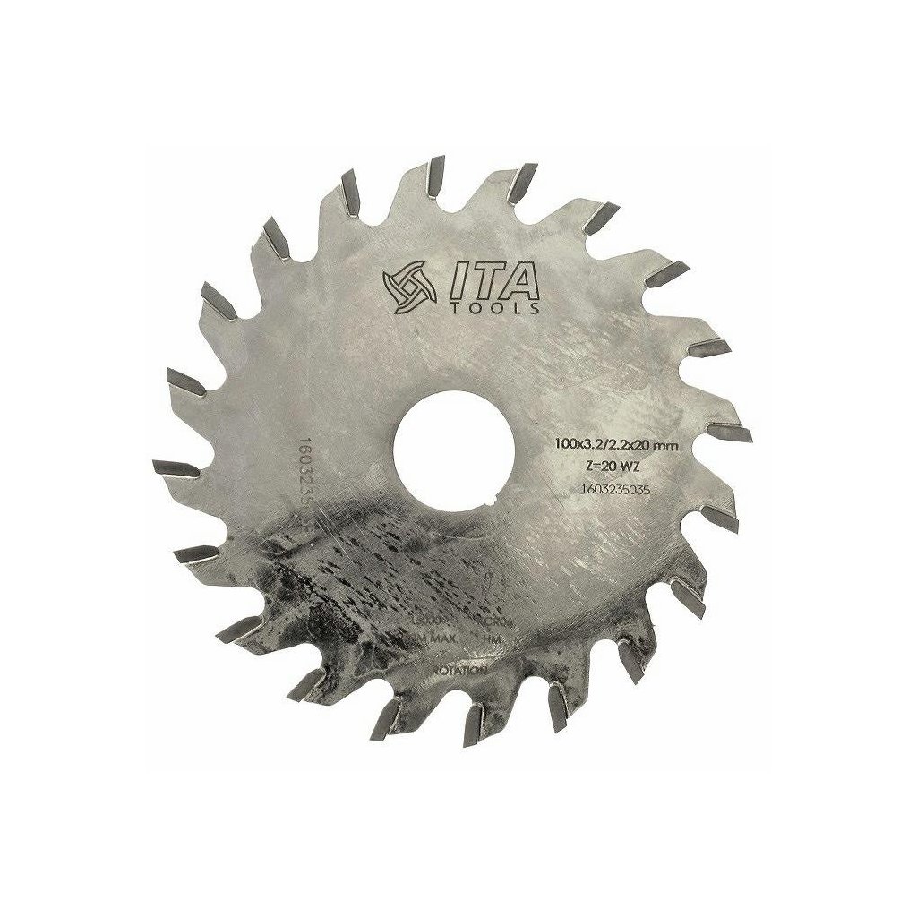 ITA PKA - Kapovací pilový kotouč pro olepovačky hran (D=100; F=20; PH=-; Z=20; K=3.2; P='0,00; NS)