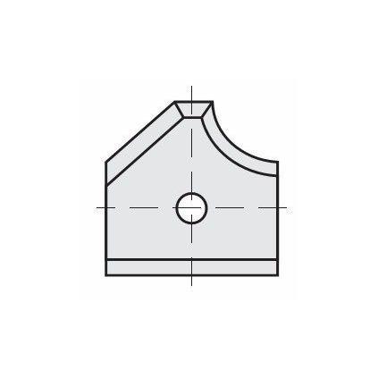 ITA Výměnná destička pro olepovačku hran (L=0; H=17,5; K=2; F=4; R=3; RH; HC05)