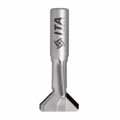 ITA FDV - Speciální diamantová stopková fréza - zkosení směren dolů 45° (D=30; l=24; L=87; S=20; H=-; D1=20; a0; Z2; STAINLESS STEEL; RH)