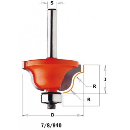 CMT Fréza tvarová s ložiskem 7/8/940/41
