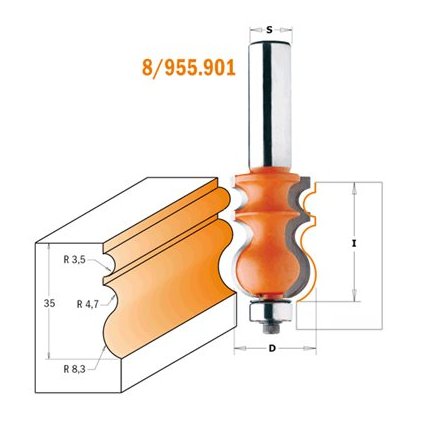 CMT Profilová s ložiskem 8/955.901