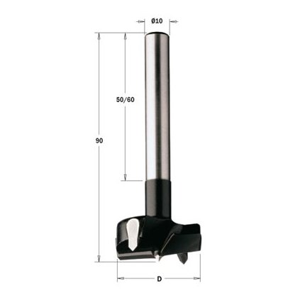 CMT/ITA 512 Sukovník s paralelní stopkou dlouhý L=90 S=10mm