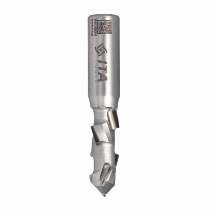 ITA DTA.V – Diamantové stopkové frézy Z1+1 s V hrotem (D=20; l=45; L=100; S=20; H=2,5; STAINLESS STEEL; Z1+1; RH)