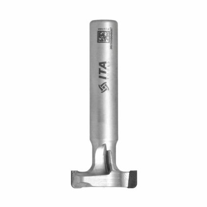 ITA FSP - Speciální diamantová stopková fréza - T-drážka (D=27,6; l=15,5; L=70; S=12; H=3; TYP=C; Z2+2; STEEL; RH)