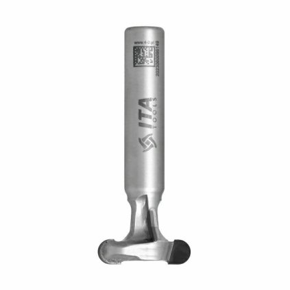 ITA FSP - Speciální diamantová stopková fréza - T-drážka (D=27,6; l=15,5; L=70; S=12; H=3; TYP=E; Z2+2; STEEL; RH)