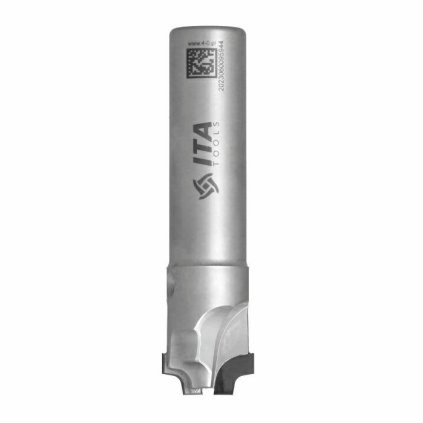 ITA FDQ - Speciální diamantová stopková fréza profilová (D=19; l=25; L=75; S=16; H=4; R=2; Z2; STAINLESS STEEL; RH)