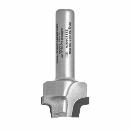 ITA FDQ - Speciální diamantová stopková fréza profilová (D=20; l=5,4; L=0; S=8; H=-; R=1,5; Z2; STAINLESS STEEL; RH)