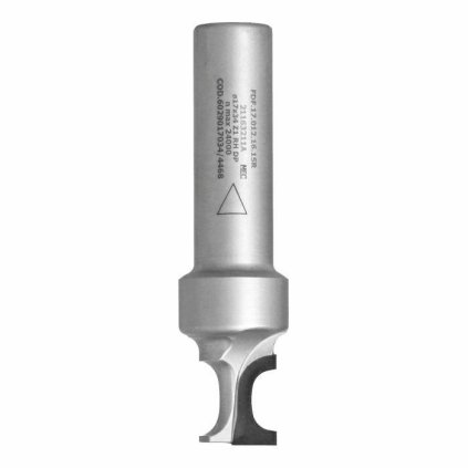 ITA FDF - Speciální diamantová stopková fréza - dvojitý rádius (D=17; l=12; L=84; S=16; H=3; D1=7; R=4; Z1; STAINLESS STEEL; RH)