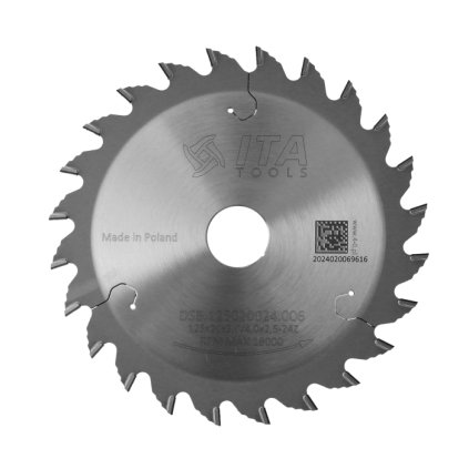 ITA DSB - DIA Předřezový kónický kotouč pro formátovací pilu (D=125; F=20; PH=-; Z=24; K=3,0-4,0; P=2,5; T (KONICKÝ); H=6)