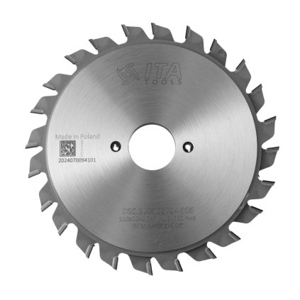 ITA DSC - DIA Předřezový skládaný kotouč pro formátovací pilu (D=120; F=22; PH=-; Z=12+12; K=2,8-3,6; P=2,2; FTG; H=0)