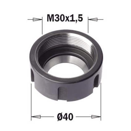 CMT Upínací matice CMT124 (D=0; H=0; D1=40; M30x1,5; LH)