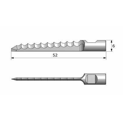 ITA Kulatý nůž HM (L=52; d=6; hloubka stříhání=32 ;)