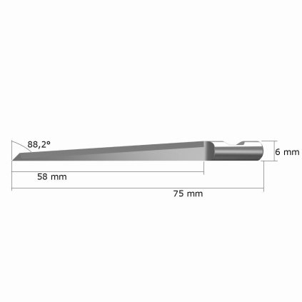 ITA Kulatý nůž HM (L=76; d=6; hloubka stříhání=55)