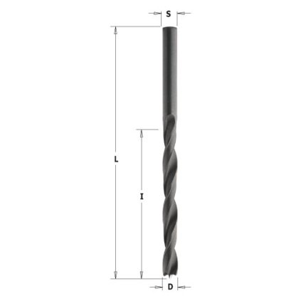 CMT/ITA 516 Fréza s Bradovým hrotem HSS 2 spirály (D=9; I=81; L=125; S=9; RH)