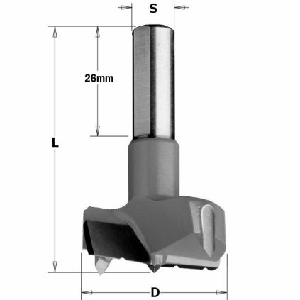 CMT 317 Krátký S=10x26 L=57,5 (D=40; L=57,50; S=10; RH)