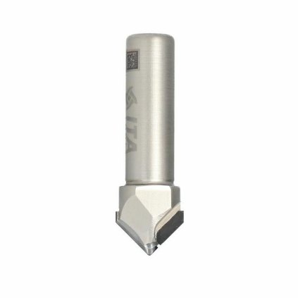 ITA FDH - Speciální diamantová stopková fréza - pro zkosení (D=22; l=14,8; L=70; S=16; H=4; a=90; Z2; STAINLESS STEEL; RH)