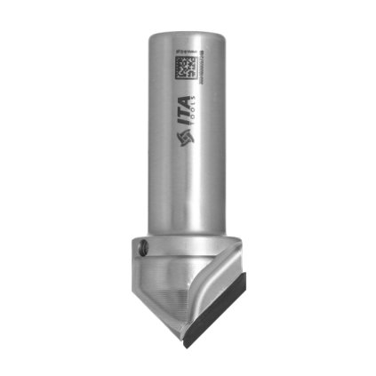 ITA FDH - Speciální diamantová stopková fréza - pro zkosení (D=30; l=15; L=80; S=20; H=4; a=45; Z1; ; RH)
