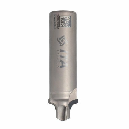 ITA FDI - Speciální diamantová stopková fréza - formátovací se zaoblením (D=22; l=12,35; L=80; S=20; H=3; D1=12; R=3; Z2+2; STEEL; RH)
