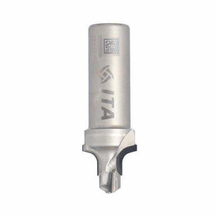 ITA FDI - Speciální diamantová stopková fréza - formátovací se zaoblením (D=12; l=19,35; L=0; S=20; H=4; D1=0; R=0; Z2+2; ; RH)